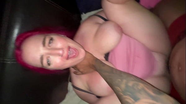Folding this big titty slut in half